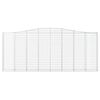 vidaXL Arched Gabion Baskets 8 pcs 400x30x160/180 cm Galvanised Iron