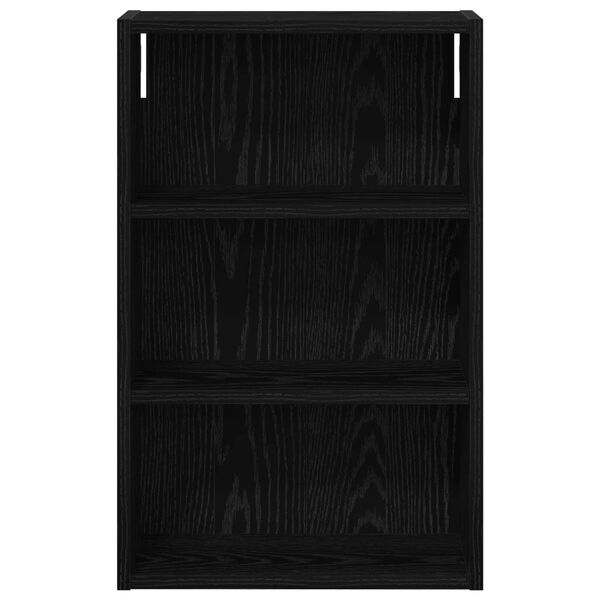 vidaXL Bathroom Wall Cabinet with Shelf Black Oak 40 x 16 x 62.5 cm