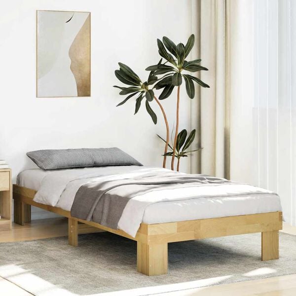 vidaXL Bed Frame without Mattress 90x190 cm Solid Wood Oak