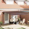 vidaXL Automatic Retractable Awning with LEDs Brown 400x300 cm