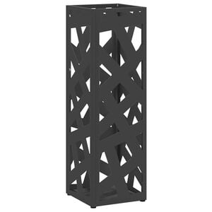 vidaXL Rain Umbrella Stand Black 15.5 x 15.5 x 49 cm Steel