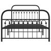 vidaXL Metal Bed Frame without Mattress with Footboard Black 107x203cm