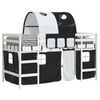 vidaXL Kids' Loft Bed with Tunnel without Mattress White&Black 90x200cm