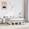 vidaXL Bed Frame without Mattress White 135x190 cm Double Solid Wood Pine