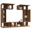 vidaXL 6 Piece TV Cabinet Set Smoked Oak Engineered Wood