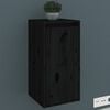 vidaXL Wall Cabinets 2 pcs Black 30x30x60 cm Solid Wood Pine