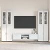 vidaXL TV Cabinet Set with Drawer with Shelf White Engineered Wood