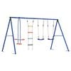 vidaXL Outdoor Swing Set Multicolour 330 x 185 x 185 cm Steel and PE