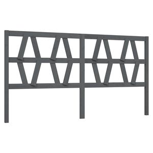 vidaXL Bed Headboard Grey 206x4x100 cm Solid Wood Pine