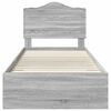 vidaXL Bed Frame with Drawer Grey Sonoma 90 x 200 cm Engineered Wood