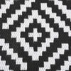 vidaXL Outdoor Carpet ARAKIL White and Black Ø200 cm PP