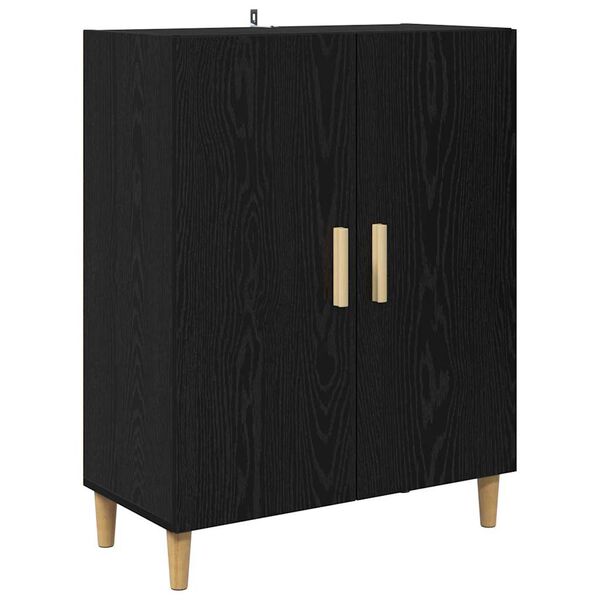 vidaXL Sideboard Black Oak 70 x 34 x 90 cm Engineered Wood