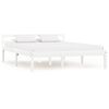 vidaXL Bed Frame without Mattress White Solid Pine Wood 140x200 cm