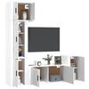 vidaXL 5 Piece TV Cabinet Set White Engineered Wood