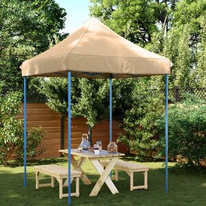 vidaXL Party Tent Beige Oxford Fabric
