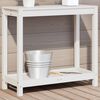 vidaXL Potting Table with Shelf White 82.5x35x75 cm Solid Wood Pine