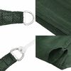 vidaXL Sunshade Sail 160 g/m&sup2; Dark Green 2.5x4 m HDPE