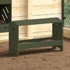vidaXL Chicken Feeding Trough Olive Green 81 x 32 x 53.5 cm