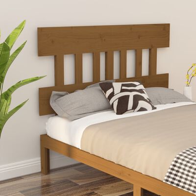 vidaXL Bed Headboard Honey Brown 138.5x3x81 cm Solid Wood Pine