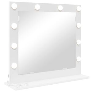 vidaXL Vanity Mirror White 60 x 55 x 18 cm Glass and Engineered wood