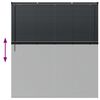 vidaXL Window Blind with Curtains Manual Black Aluminium