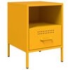 vidaXL Bedside Cabinet Mustard Yellow 36x39x50.5 cm Steel