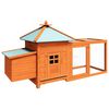 vidaXL Chicken Coop | Brown | Solid firwood, plywood, galvanised steel | Large