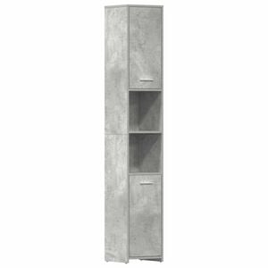 vidaXL Bathroom Cabinet Concrete Grey 30x30x183.5 cm Engineered Wood