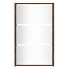 vidaXL Shoe Cabinet with Mirror 3-Layer Brown Oak 63x17x102.5 cm