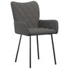 vidaXL Dining Chairs 2 pcs Dark Grey Fabric