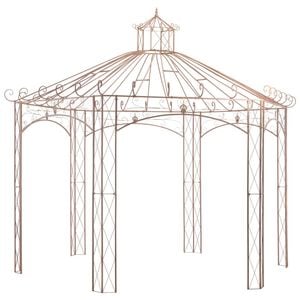 vidaXL Pavilion | Antique Brown | Wrought Iron | Large | Ornaments | Pavilion