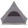vidaXL Teepee Tent with Roof Grey and Orange 545 x 450 x 295 cm