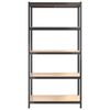 vidaXL 5-Layer Shelves 3 pcs Anthracite Steel&Engineered Wood