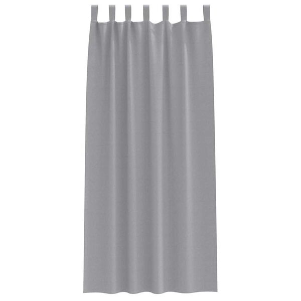 vidaXL Blackout Curtains with Rings 2 pcs Light Grey 260 x 140 cm