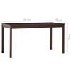 vidaXL Dining Table Dark Brown 140x70x73 cm Pinewood