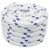 vidaXL Boat Rope 5 m 4 White and Blue PP