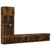 vidaXL 4 Piece TV Wall Units with LED Smoked Oak Engineered Wood