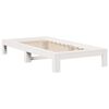 vidaXL Bed Frame without Mattress White 100x200 cm Solid Wood Pine