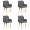 vidaXL Dining Chairs 4 pcs Fabric Dark Grey 56.5 x 50 x 87.5 cm