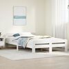 vidaXL Bed Frame without Mattress White 120x190 cm Small Double Solid Wood Pine