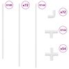 vidaXL PVC Pipe 29 pcs White PP and PE