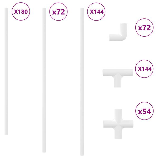 vidaXL PVC Pipe 29 pcs White PP and PE