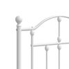vidaXL Metal Bed Frame without Mattress with Headboard White 193x203cm