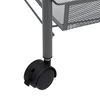 vidaXL 3-Tier Kitchen Trolley Grey 46x26x64 cm Iron