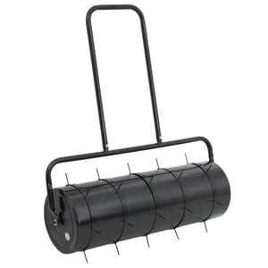 vidaXL Garden Lawn Roller Pull with Aerator Clamps &Oslash; 30 x 90 cm Steel