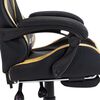vidaXL Racing Chair with Footrest Gold and Black Faux Leather