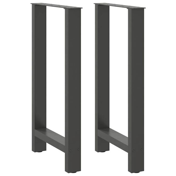 vidaXL Bar Table Legs Anthracite 2 pcs 50x(90-91) cm Steel