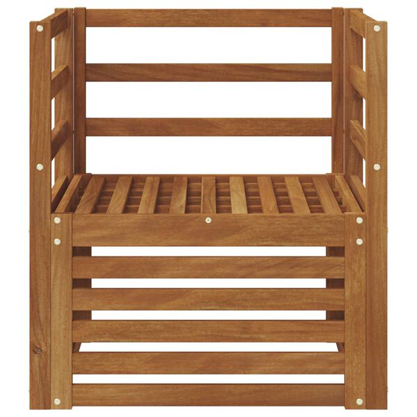 vidaXL Outdoor Sofa Set Natural 67 x 63 x 73 cm Solid Acacia Wood