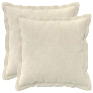 vidaXL Cushion Cover 2 pcs HOUTEN Cream 30 x 30 cm Microfiber Fleece