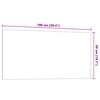 vidaXL Wall-mounted Magnetic Board White 100x50 cm Tempered Glass